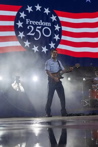 Joshua Smith via DVIDS The U.S. Air Force Band performs during the Great American State Fair in Washington, D.C., June 28, 2026.