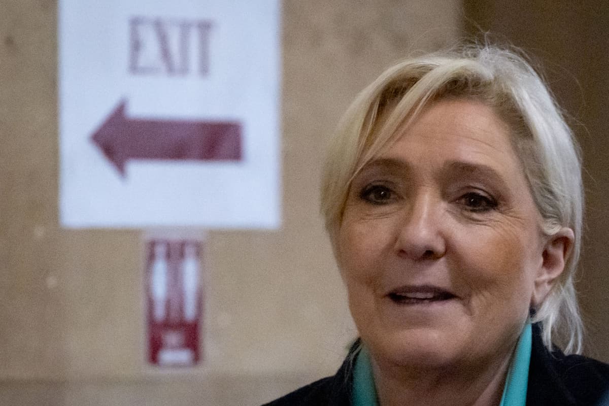 Tom Nicholson/Getty Images The former president of the National Rally, Marine Le Pen, at the Palais de Justice on February 10, 2026 at Paris.