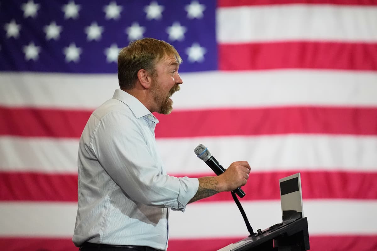 AP/Robert F. Bukaty Senate candidate Graham Platner after winning the Democratic nomination on June 9, 2026, at Blue Hill, Maine.