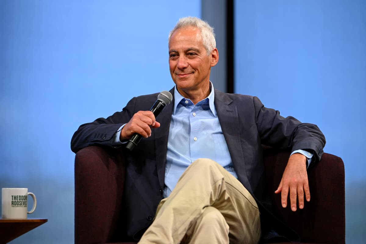 Bryan Bedder/Getty Images Rahm Emanuel speaks during the Inaugural Events Of The Theodore Roosevelt Presidential Library on July 3, 2026 at Medora, North Dakota.