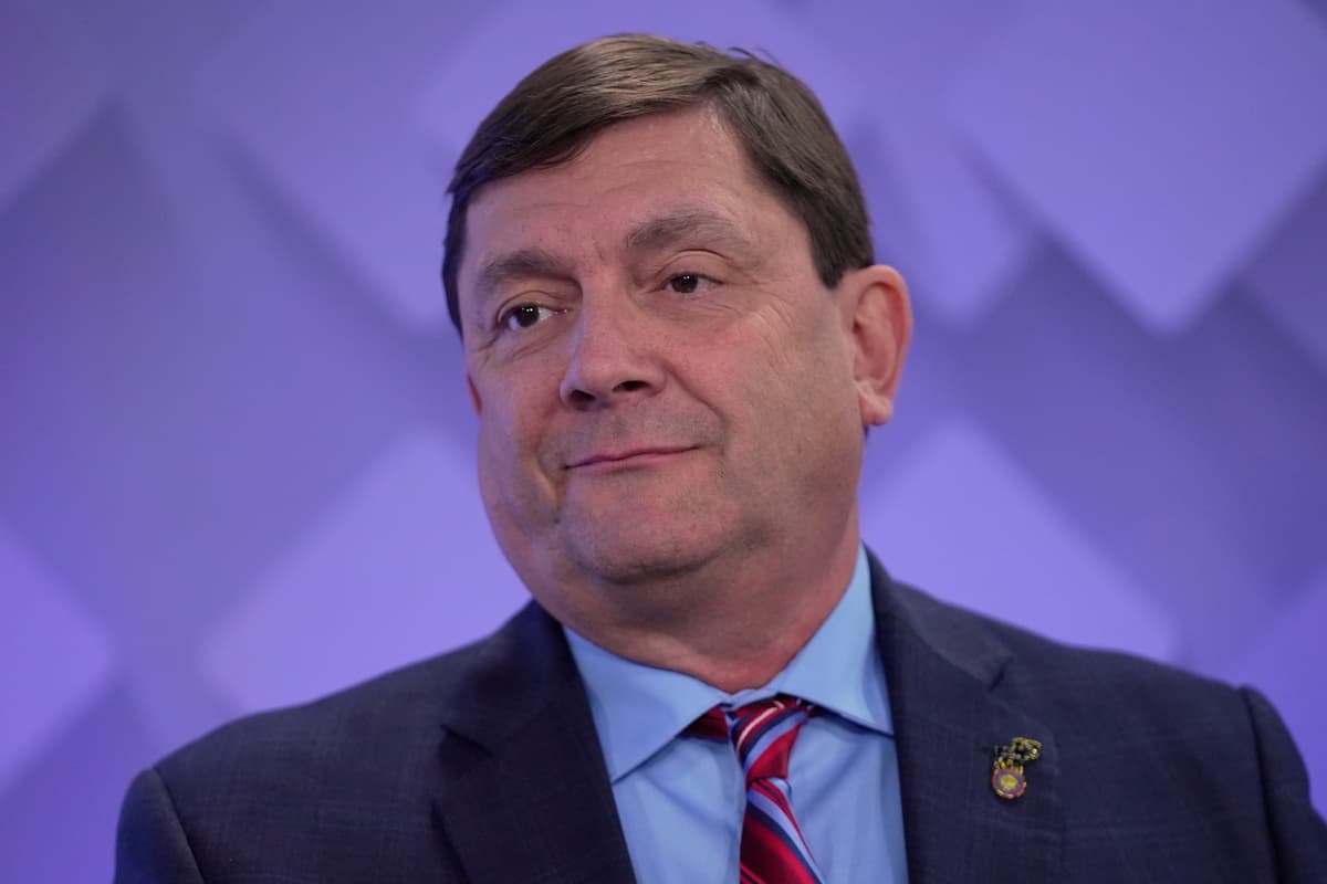 AP/Robert F. Bukaty Senate candidate Troy Jackson during a debate on July 16, 2026 at Portland, Maine.