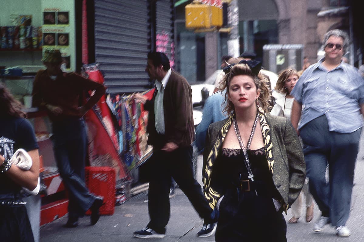 Daniel Root Madonna filming 'Desperately Seeking Susan.'