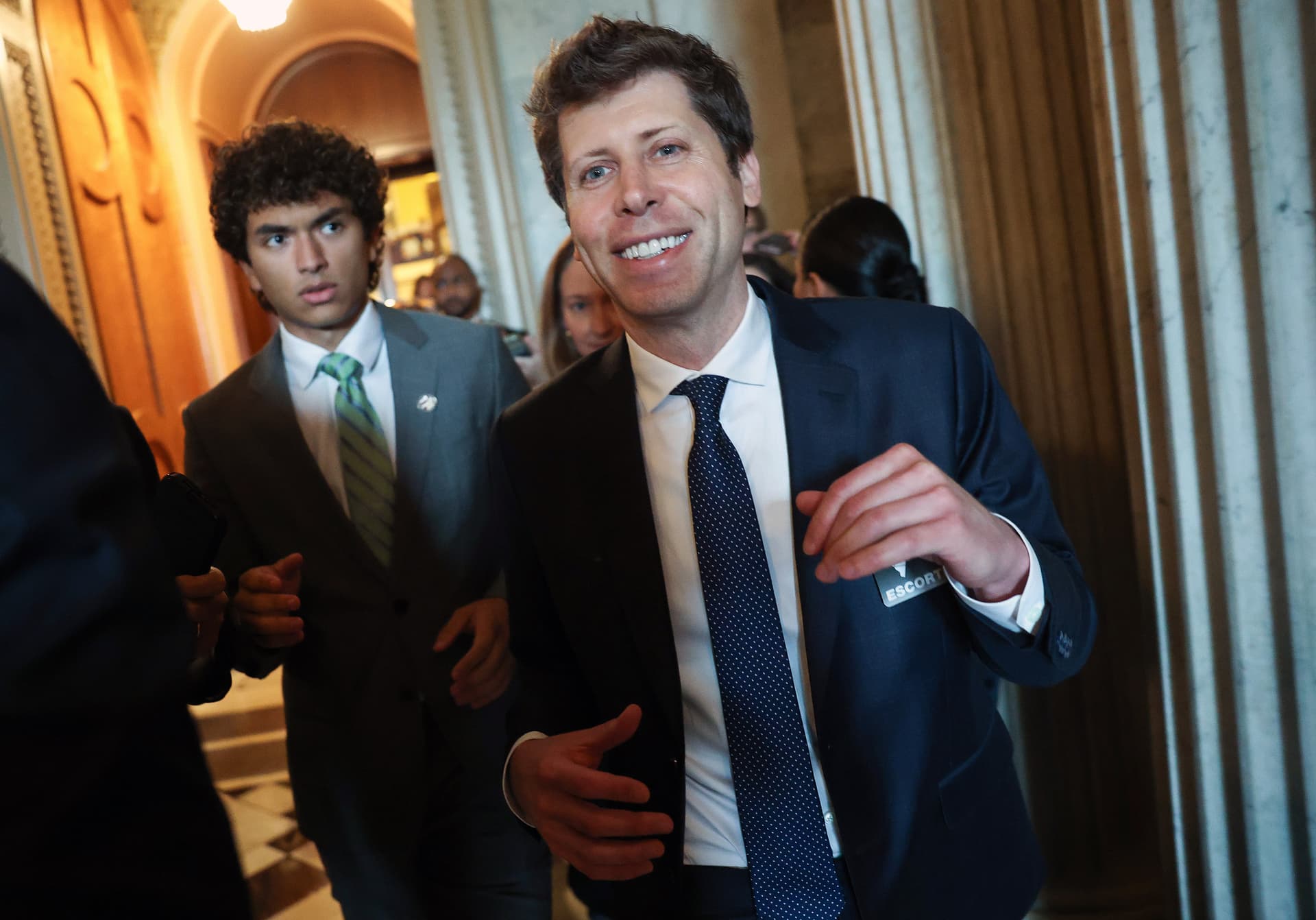 Kevin Dietsch/Getty Images The CEO of OpenAI, Sam Altman, leaves a meeting to discuss artificial intelligence policy with lawmakers at the United States Capitol on July 29, 2026.