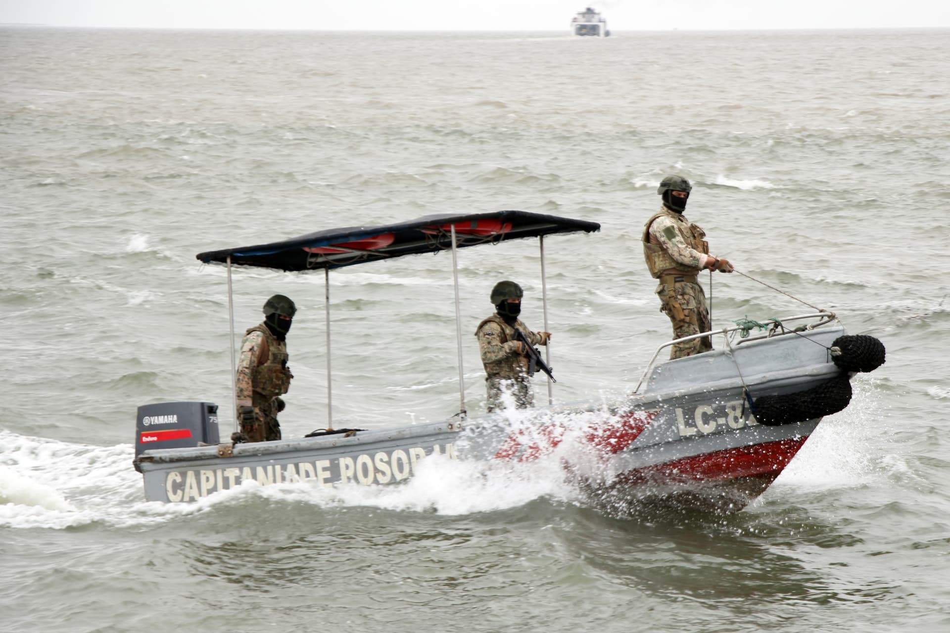 Romina Duarte/Agencia Press South/Getty Images Military personnel patrol by boat during an army patrol in the area of El Morro Port at Guayaquil, Ecuador, on May 30, 2025.