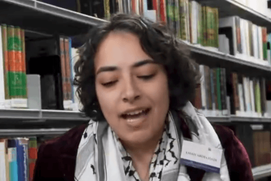 Via X Eman Abdelhadi appears in a video interview with a U.K.-based Islamic studies and research center on February 3, 2025.