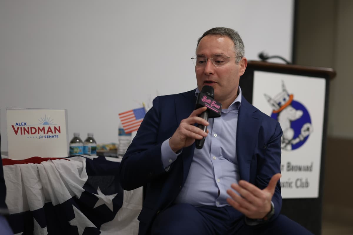 Joe Raedle/Getty Images Alexander Vindman speaks during a campaign event at the Broward County Democratic Clubs and Caucuses on February 9, 2026.