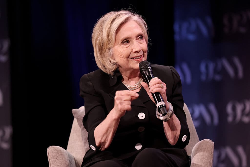 Dominik Bindl/Getty Images Secretary Hillary Clinton attends a conversation with David Remnick on June 15, 2026 at New York City.