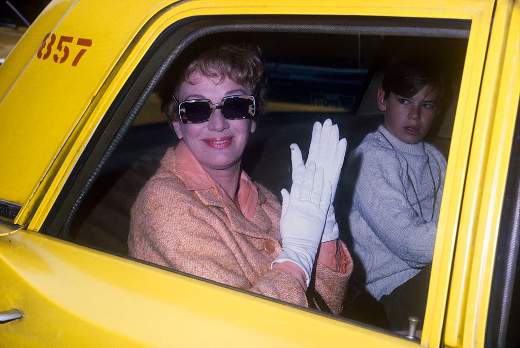 Art Zelin/Getty Images Eve Arden pictured in 1949 with her son Douglas Brooks West.