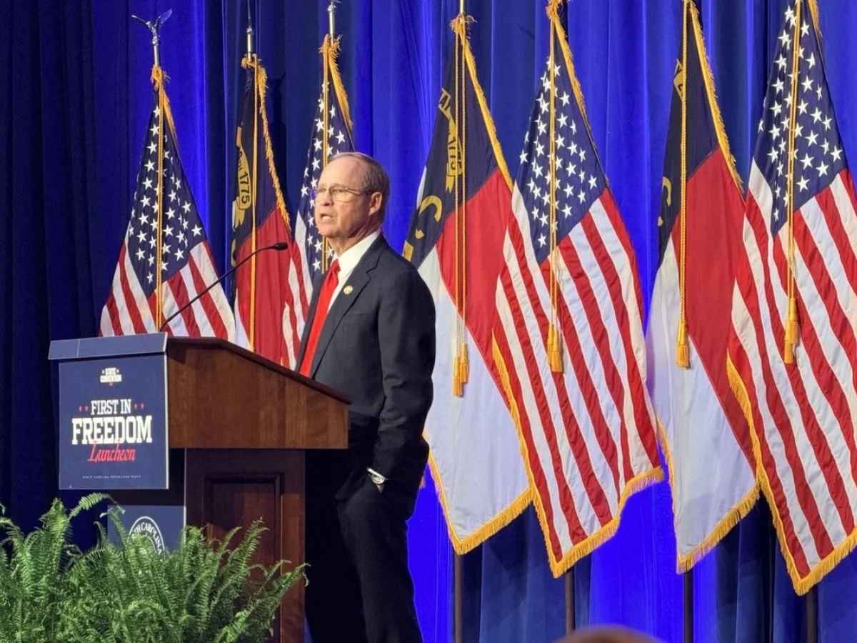 Dr. Greg Murphy
via X Representative Greg Murphy addresses a North Carolina Republican
Party luncheon at Greenville, North Carolina, on June 13, 2026.