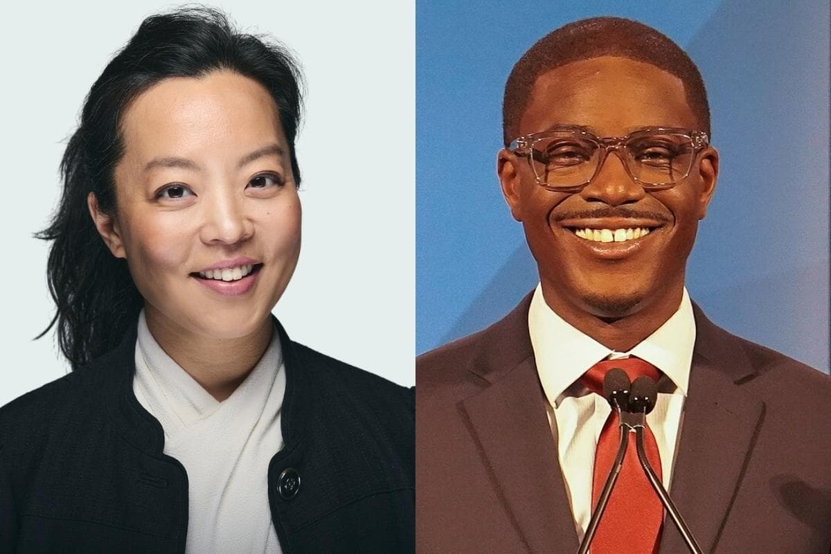 Legis.wisconsin.gov and LaShawnda Jones via Wikipedia, CC BY-SA 4.0 Assemblywoman Francesca Hong had been the favorite before being out-voted by Milwaukee County Executive David Crowley in Wisconsin's Democratic gubernatorial primary on August 11, 2026.