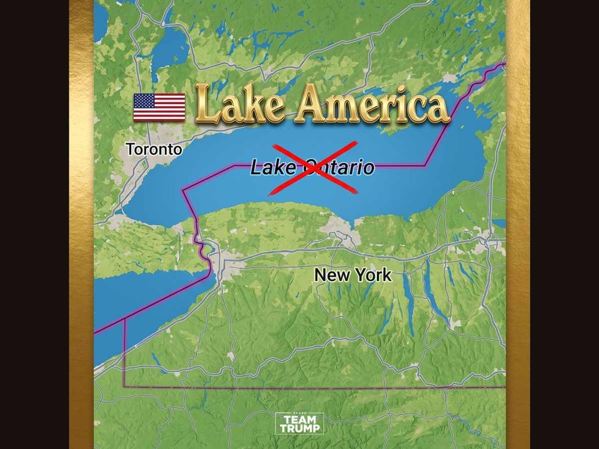 Trump War Room via X President Trump has suggested renaming Lake Ontario to Lake America in his latest broadside over a tariff dispute with Canada.