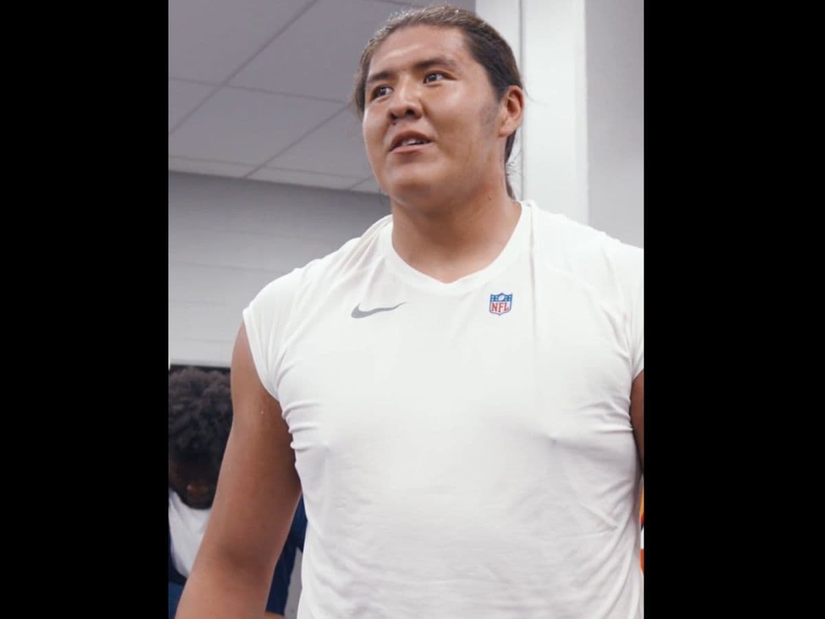 Dallas Cowboys via X Undrafted rookie lineman Shiyash Pete moved crowds in the preseason Cowboys- Cardinals game at Phoenix and then afterward, giving the post-game speech in the locker room on August 23, 2026, at Phoenix.