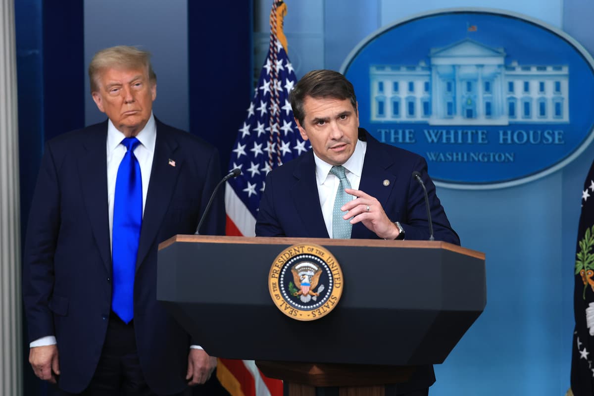 Joe Raedle/Getty Images Attorney General Todd Blanche, then the deputy attorney general, and President Trump at the White House on June 27, 2025