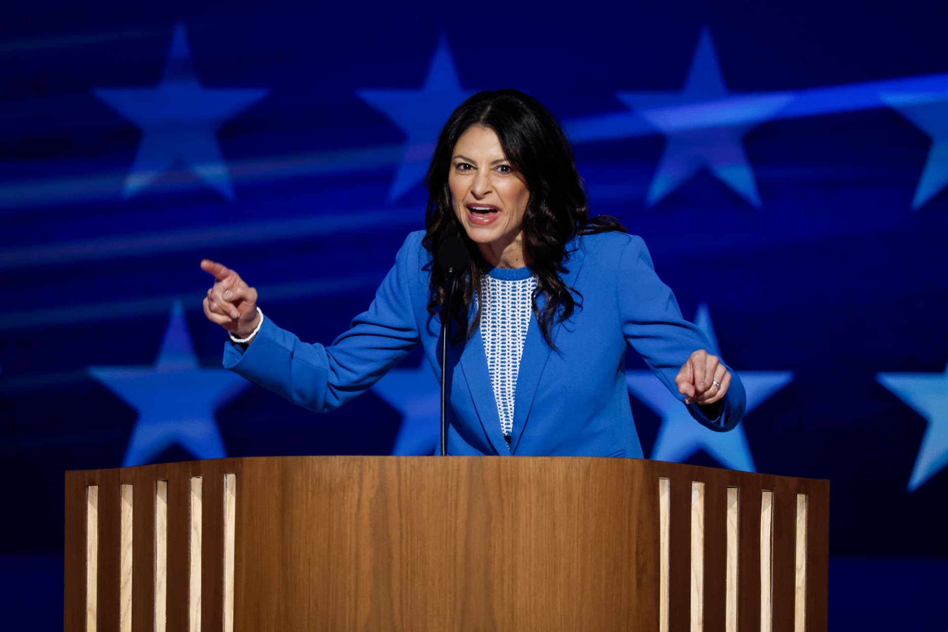 Chip Somodevilla/Getty Images Attorney General Dana Nessel of Michigan at the Democratic National Convention on August 21, 2024, at Chicago.