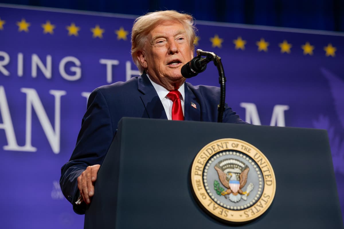 Chip Somodevilla/Getty Images President Trump on August 5, 2026 at Las Vegas.