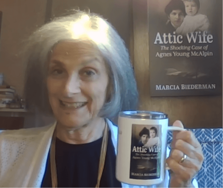 Substack Marcia Biederman promoting 'Attic Wife.'