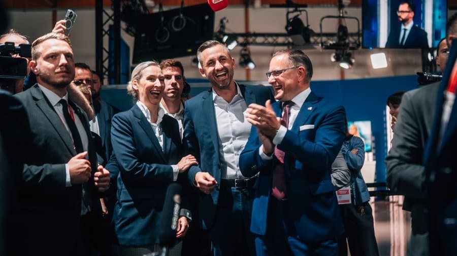 Alice Weidel via X Co-leaders of the far-right Alternative for Germany, Alice Weidel and Ulrich Siegmund celebrate their victory in Saxony-Anhalt state elections on September 6, 2026.