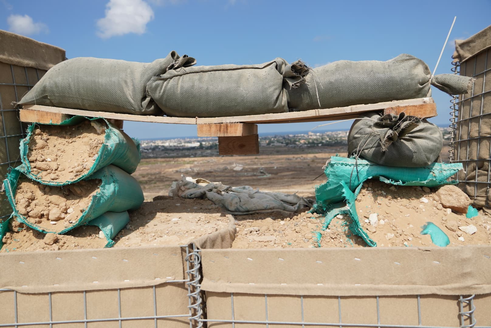 Jotam Confino A fortified IDF base overlooking the Palestinian city of Deir Al-Balah in central Gaza.
