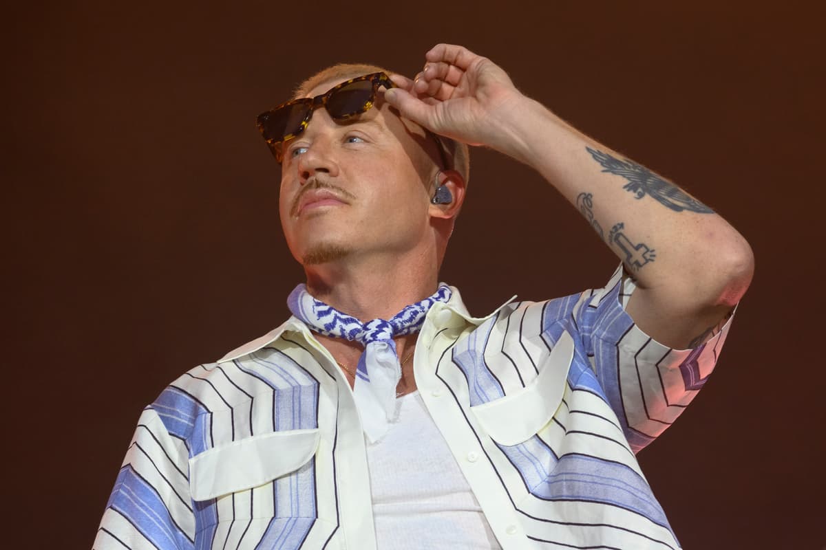 Kristy Sparow/Getty American rapper Macklemore performs live on stage.