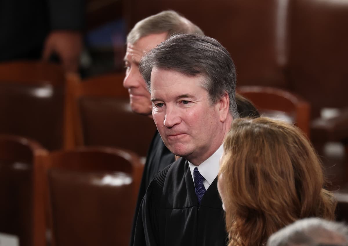 Win McNamee/Getty Images Supreme Court Associate Justice Brett Kavanaugh attends the State of the Union address during a Joint Session of Congress at the U.S. Capitol on February 24, 2026, at Washington, D.C.