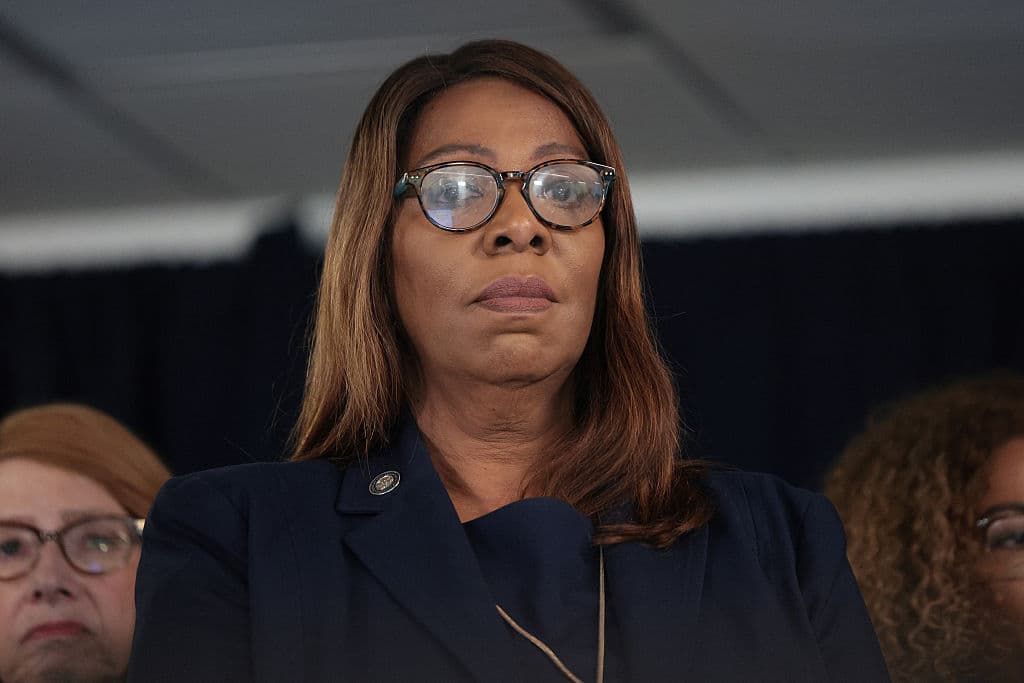Michael M. Santiago/Getty Images Attorney General Letitia James on August 12, 2026, at New York City.