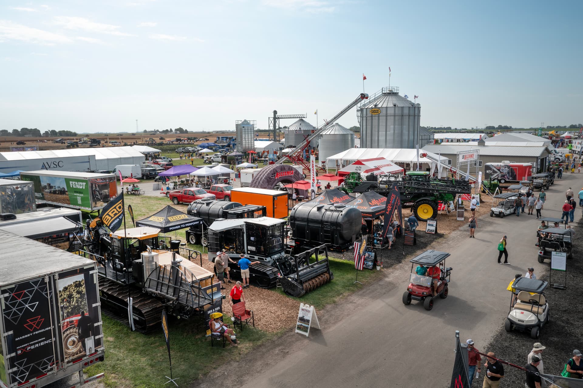 Scott Olson/Getty Images Manufacturers of farm equipment show off their products at the 74th annual Farm Progress Show at Boone, Iowa, on September 2, 2026.