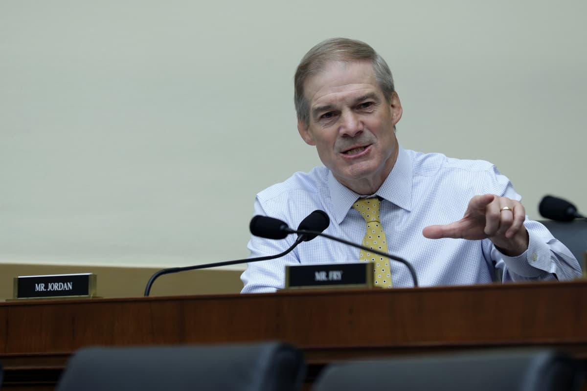Alex Wong/Getty Images Representative Jim Jordan speaks during a hearing of the Subcommittee on Immigration Integrity, Security, and Enforcement of the House Judiciary Committee at Capitol Hill on September 1, 2026.