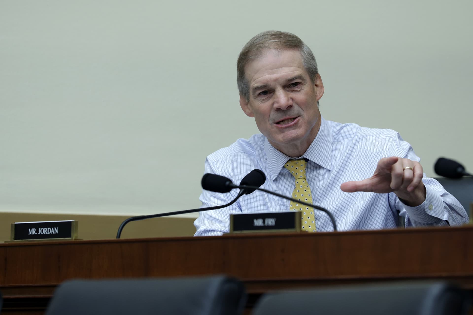 Alex Wong/Getty Images Representative Jim Jordan speaks during a hearing of the Subcommittee on Immigration Integrity, Security, and Enforcement of the House Judiciary Committee at Capitol Hill on September 1, 2026.