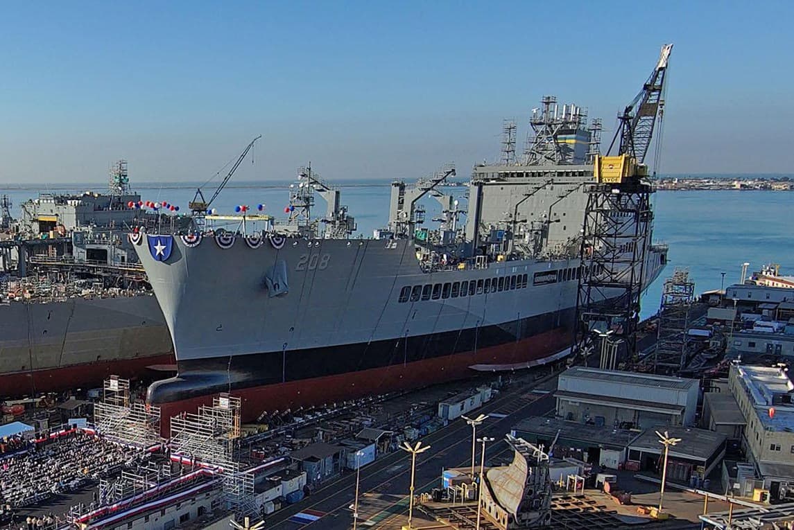 United States Naval Institute The formal christening and launch ceremony of the USNS Robert F. Kennedy is conducted at San Diego, California, on October 28, 2023.