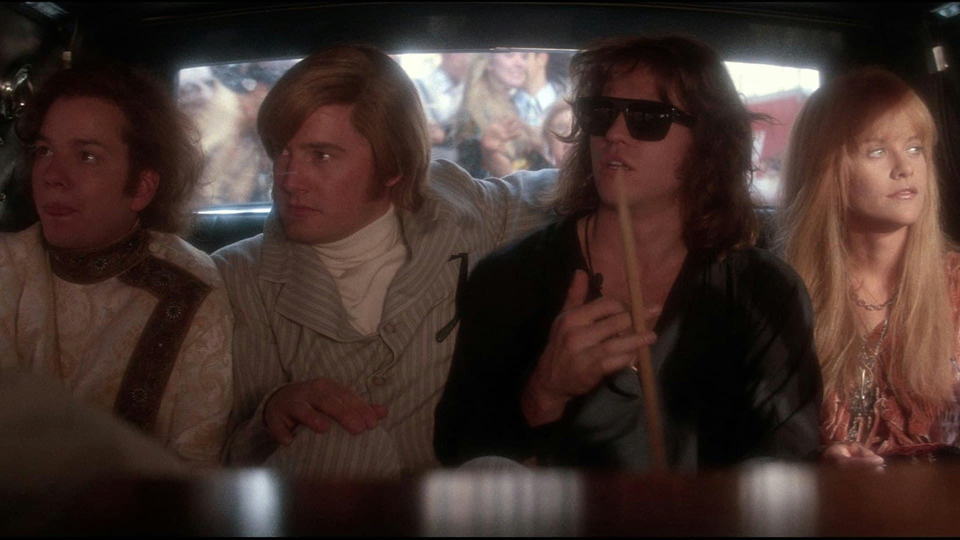 Carolco Frank Whaley, Kyle MacLachlan, Val Kilmer and Meg Ryan in 'The Doors.'