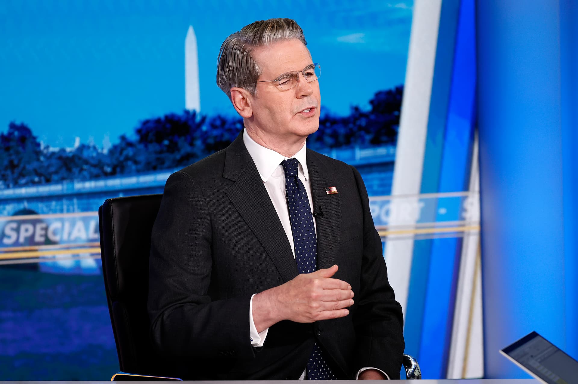 Paul Morigi/Getty Images Treasury Secretary Scott Bessent on the set of FOX News's 'Special Report with Bret Baier' on September 23, 2026 at Washington, D.C.