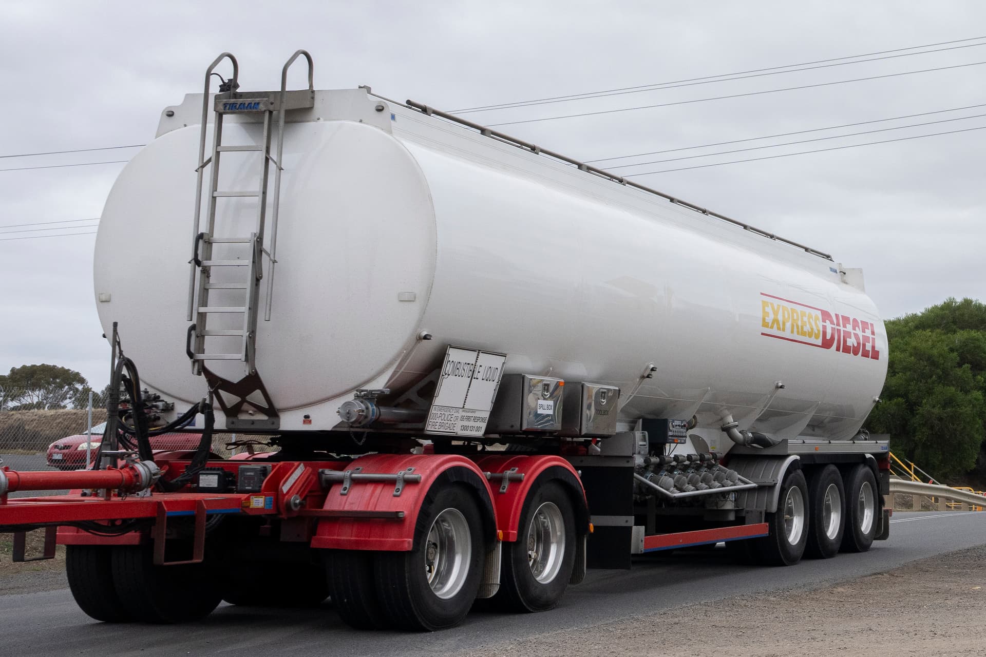Asanka Ratnayake/Getty Images A Diesel fuel tanker truck on April 18, 2026 at Geelong, Australia.