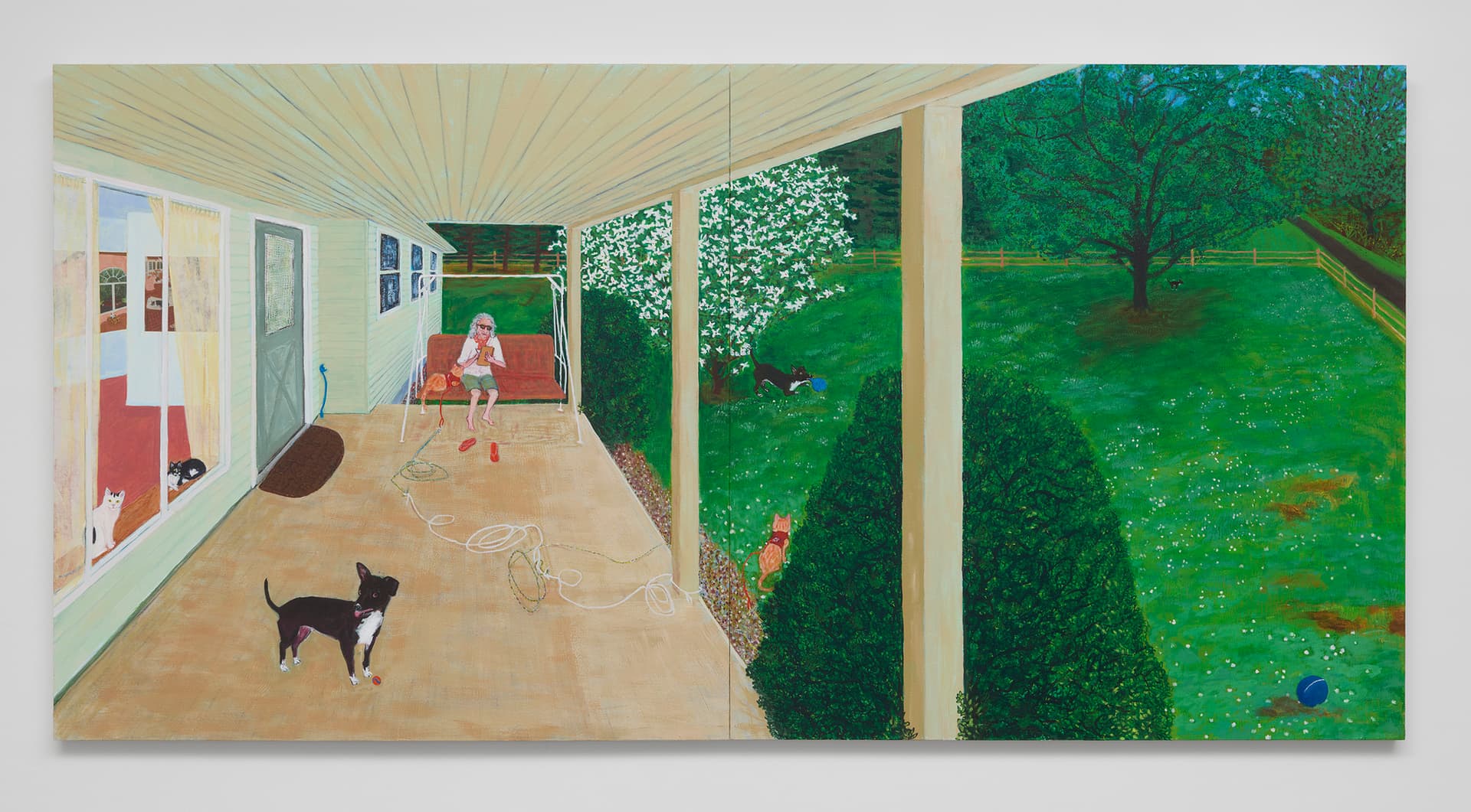 Via Tibor de Nagy Gallery 'Porch Life,' by Sarah McEneaney, 2026. Detail.
