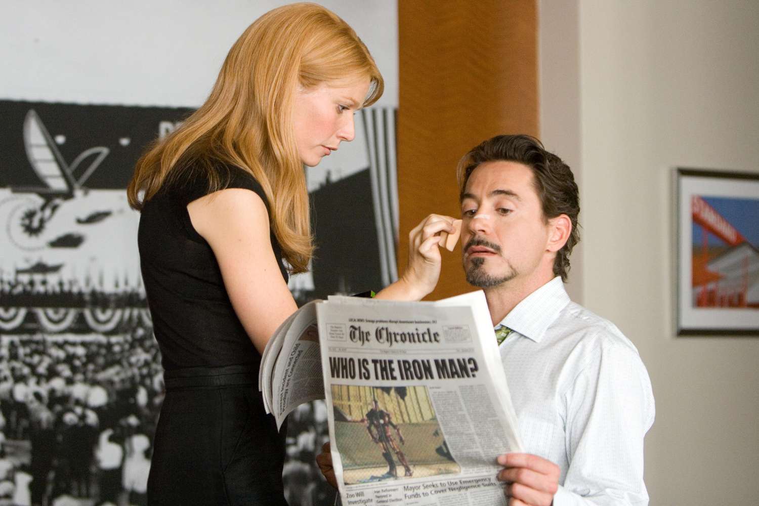 Marvel/ Paramount Gwyneth Paltrow and Robert Downey Jr. in 'Iron Man.'