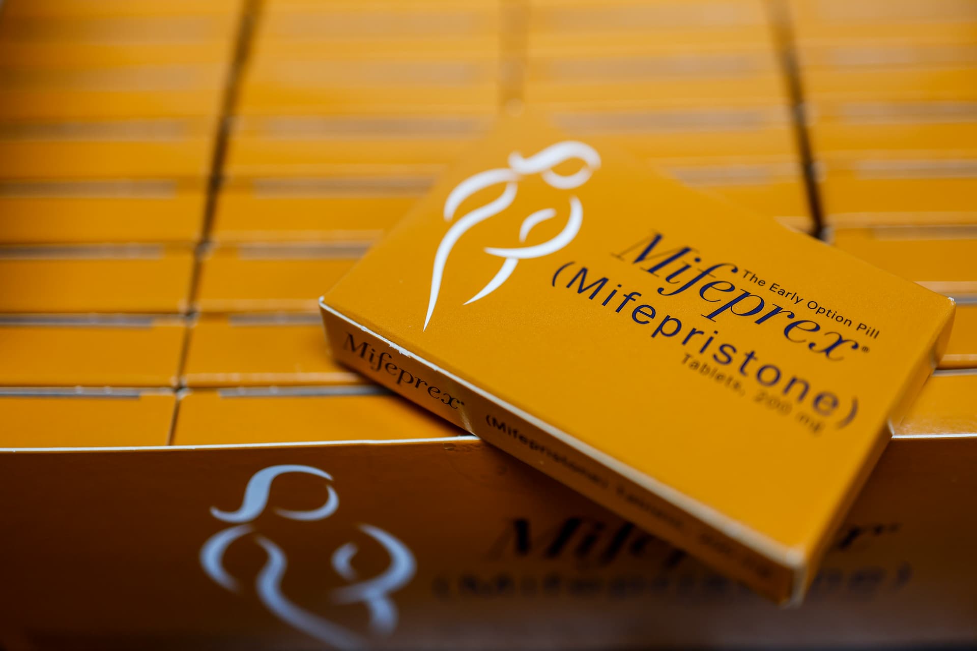 Anna Moneymaker/Getty Images Packages of Mifepristone tablets at a family planning clinic in 2023 at Rockville, Maryland.