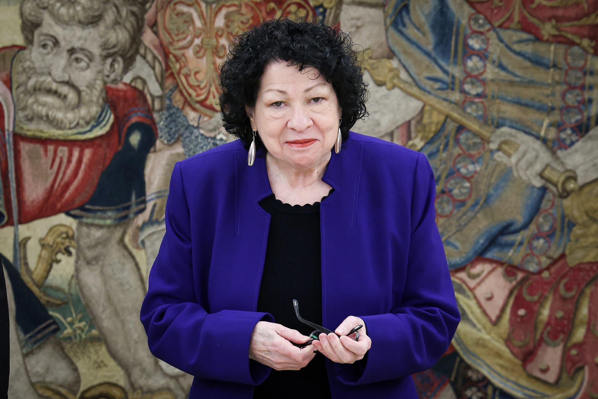 Pablo Cuadra/Getty Images Justice Sonia Sotomayor at Madrid's Zarzuela Palace on March 4, 2024.