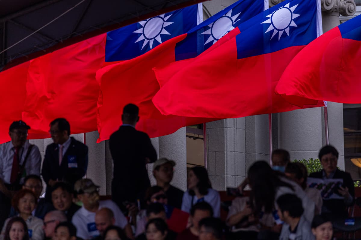 Annabelle Chih/Getty Images Taiwan's national flags fly during National Day on October 10, 2023 at Taipei.