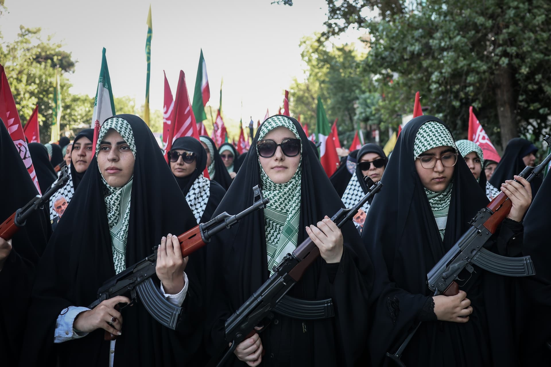 Meghdad Madadi ATPImages/Getty Images Military forces of the Islamic Republic of Iran conduct a street parade on September 18, 2026 at Tehran.