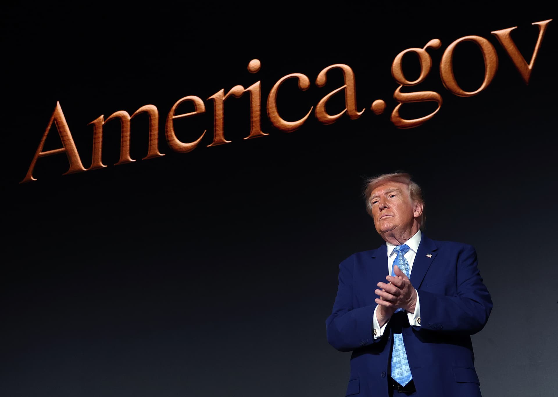 Kevin Dietsch/Getty Images President Trump at Washington, D.C.'s Andrew W. Mellon Auditorium on September 29, 2026.