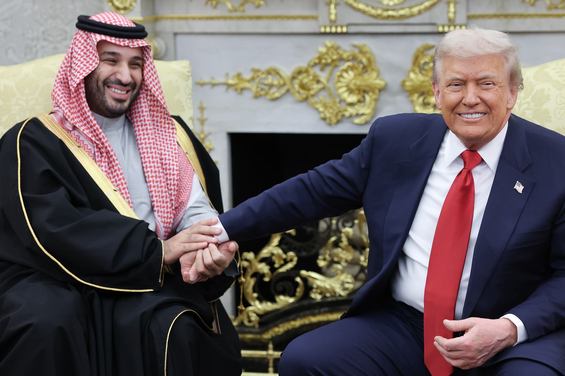 Win McNamee/Getty Images President Trump meets with Prince Mohammed bin Salman of Saudi Arabia at the Oval Office, November 18, 2025.