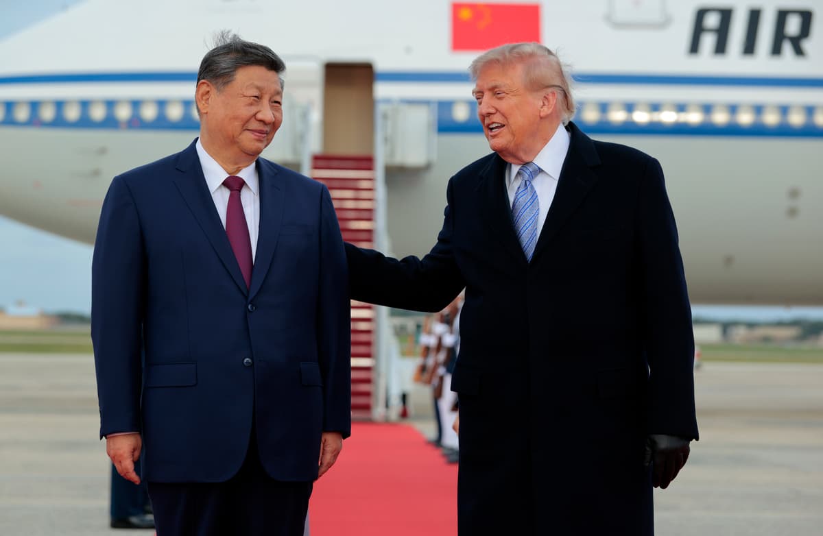 Chip Somodevilla/Getty Images President Trump greets President Xi Jinping on September 23, 2026 at Joint Base Andrews, Maryland.