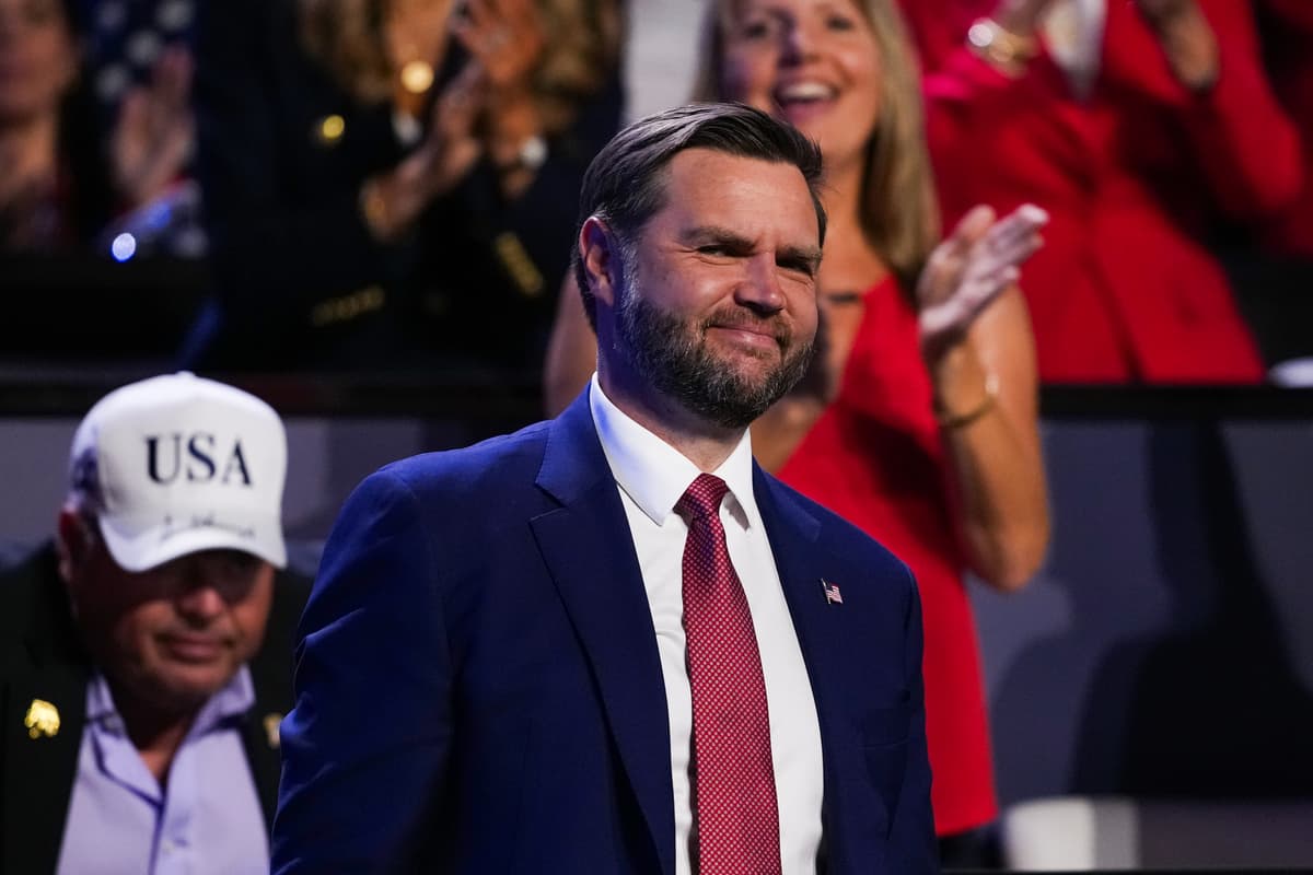 Andrew Harnik/Getty Images Vice President Vance at the Republican midterm convention on September 9, 2026 at Dallas.
