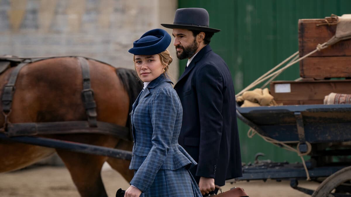Courtesy of Netflix Florence Pugh and Christopher Abbott in 'East of Eden.'