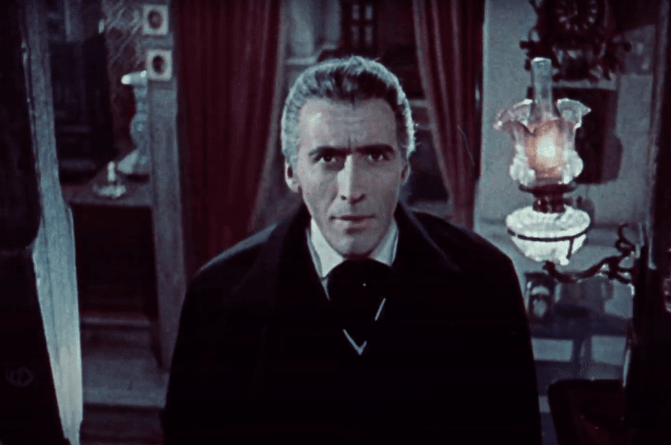 Wikimedia Commons Christopher Lee in 'The Horror of Dracula.'