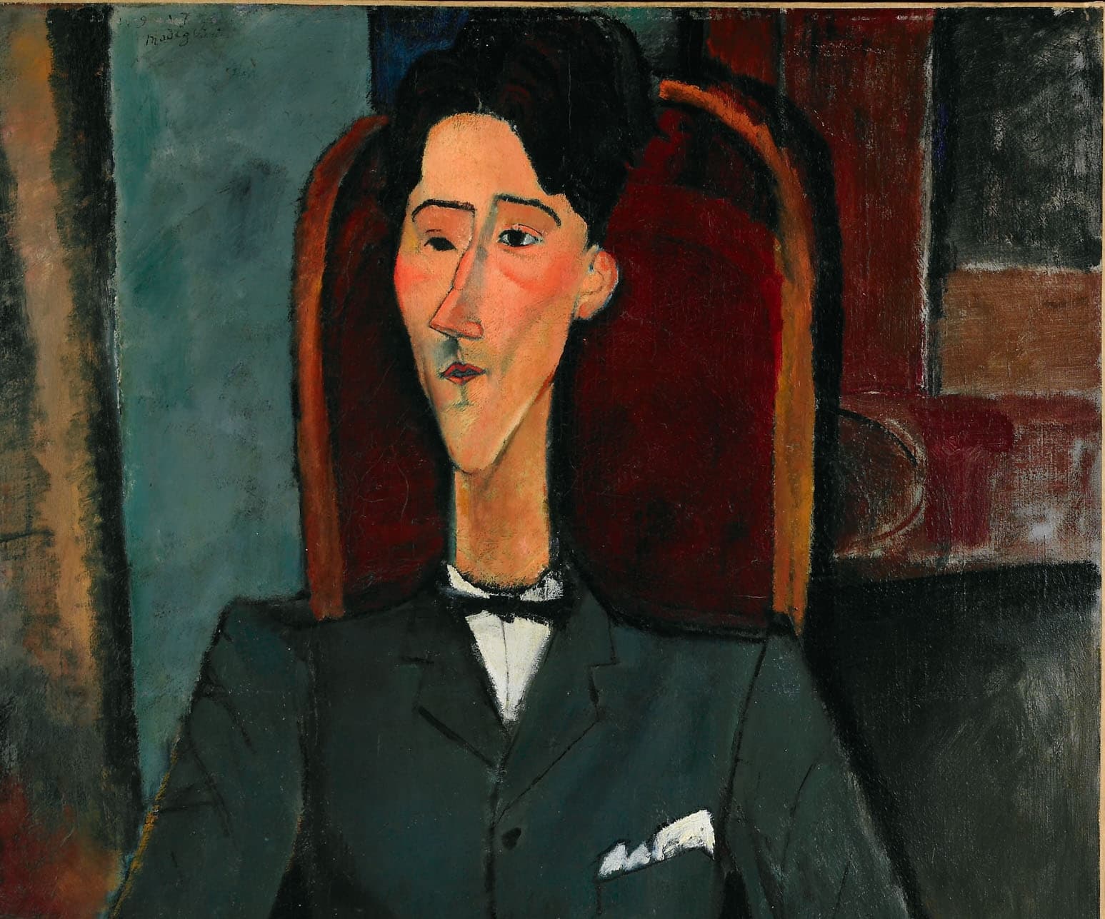Bruce M. White fro the Brooklyn Museum 'Jean Cocteau' by Amedeo Modigliani, 1916. Detail.