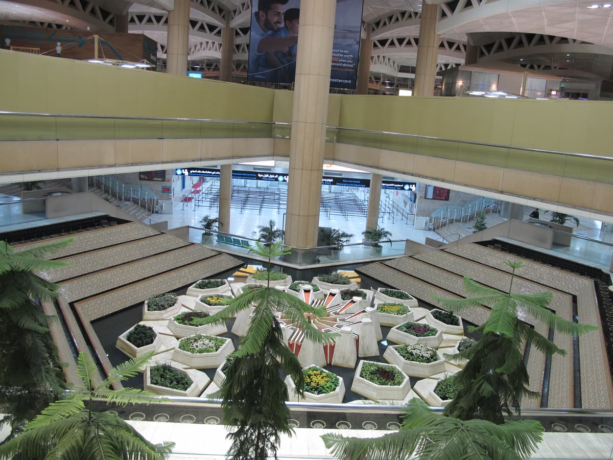 Kritzolina via Wikipedia, CC BY-SA 4.0, FILE: Arrivals area of King Khalid International Airport at Riyadh.