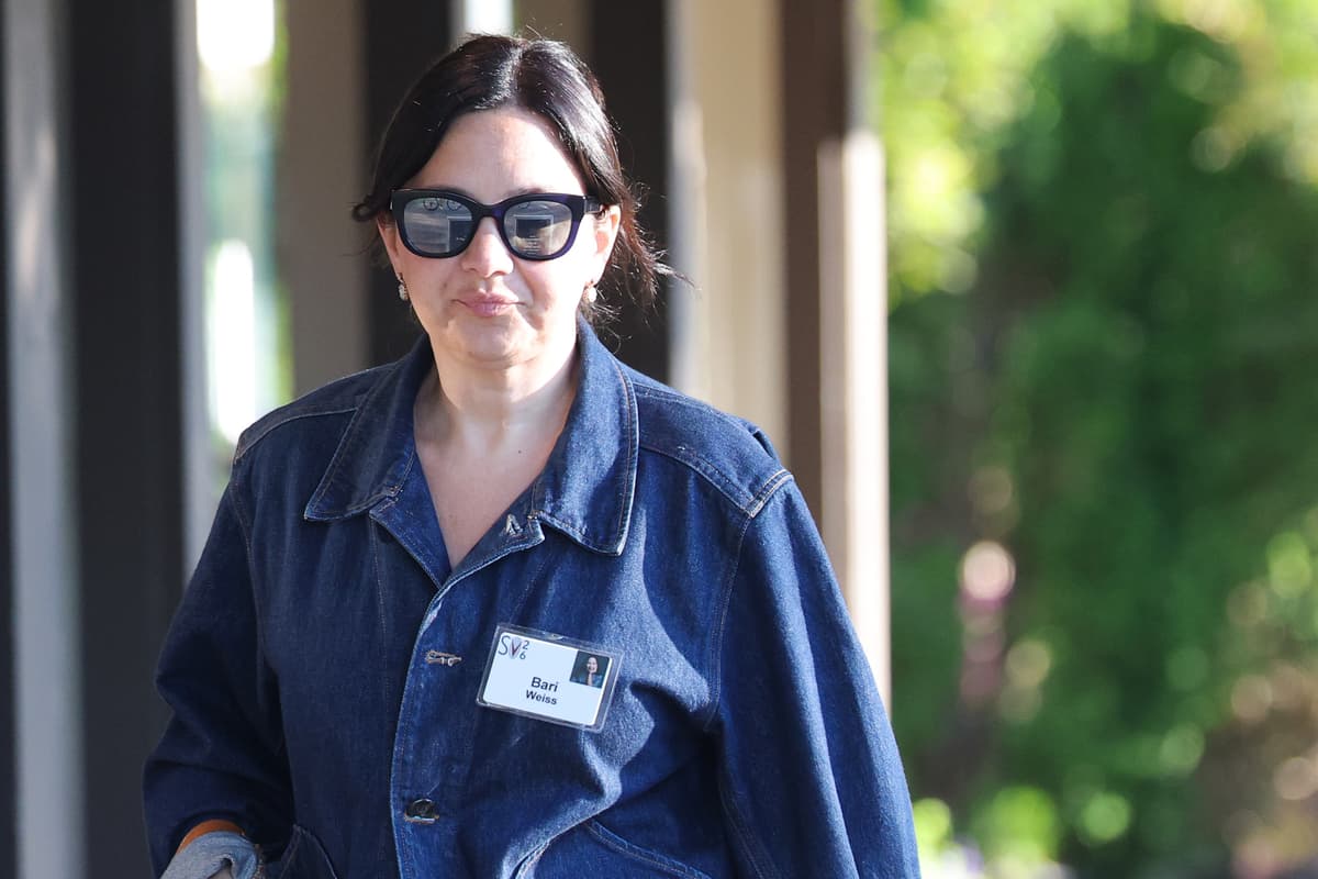 Kevin Dietsch/Getty Images Editor-in-chief of CBS News Bari Weiss at the Sun Valley Lodge in Idaho on July 10, 2026.