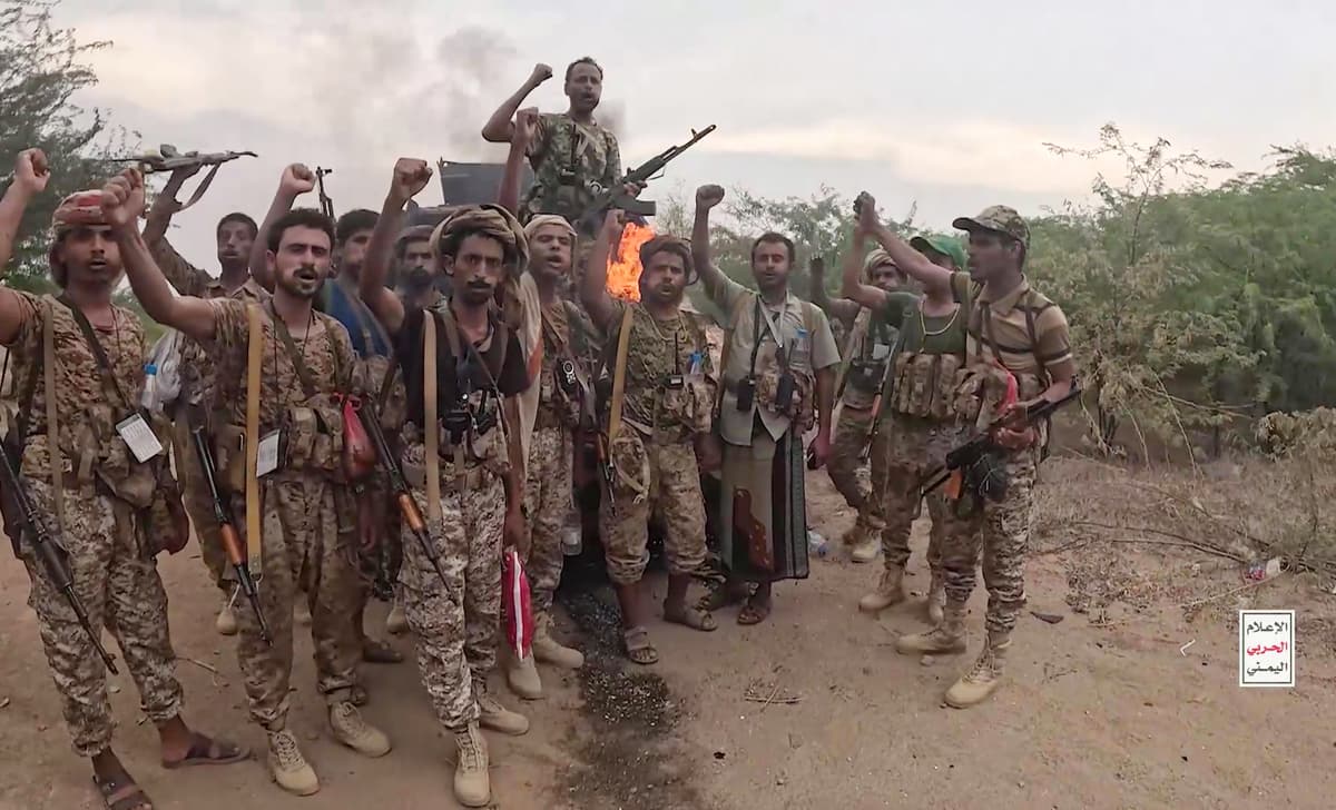 Houthi Media Center via Getty Images. Houthis fighting against Saudi-backed forces.