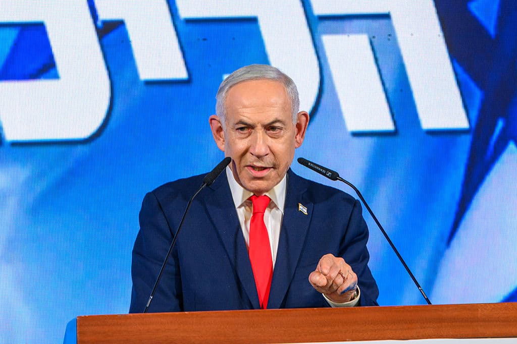 Alexi J. Rosenfeld/Getty Images Prime Minister Benjamin Netanyahu on October 28, 2026 at Jerusalem, Israel.