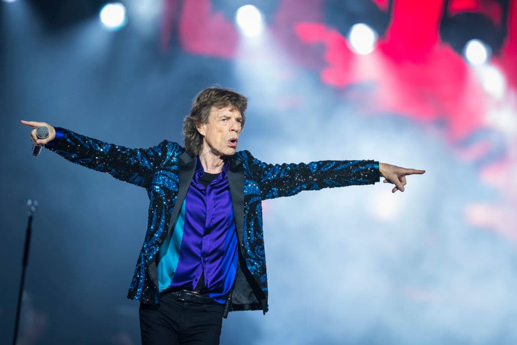 Michael Campanella/Redferns Via Getty Images Mick Jagger of the Rolling Stones performs in concert during their No Filter Tour at Friends Arena on October 12, 2017 in Stockholm, Sweden.
